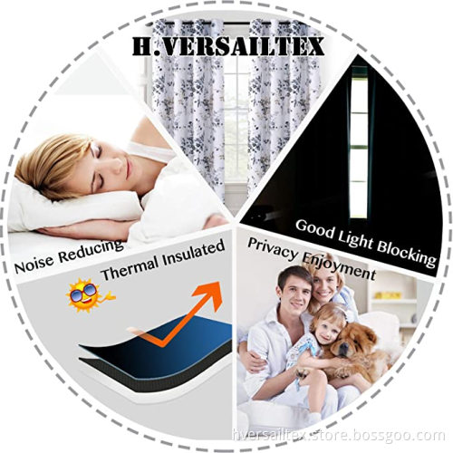 Wohnzimmer-Paneele-Stil Blackout-Druckvorhänge